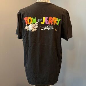 H&M Black Graphic Tee with Faded Interior Print